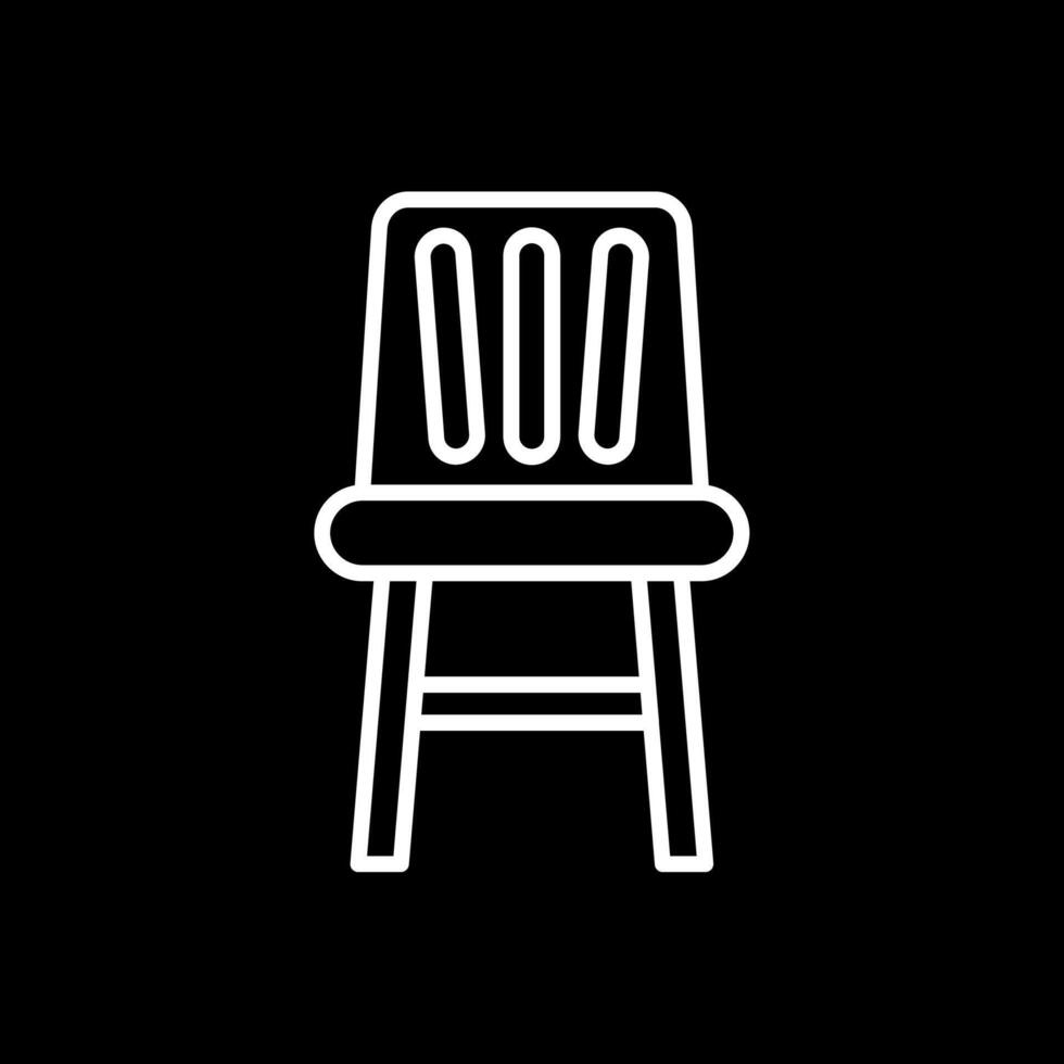 haute chaise ligne inversé icône conception vecteur