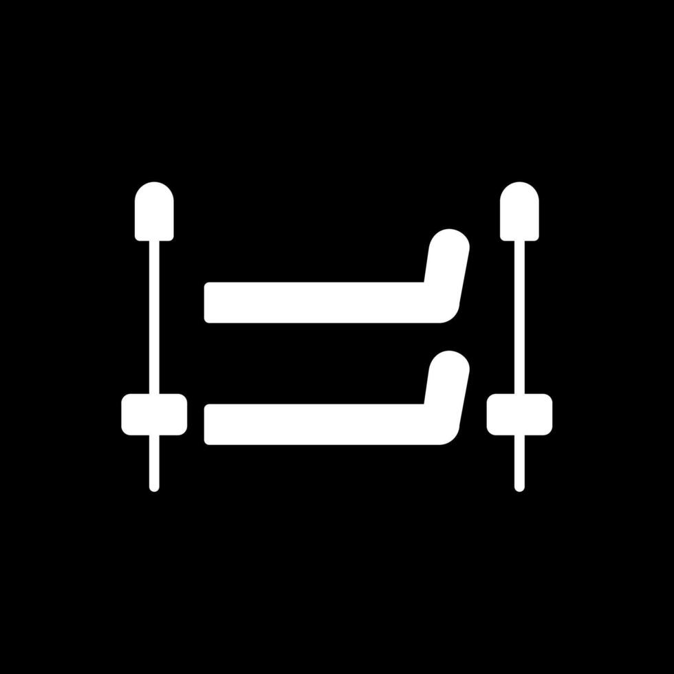 ski glyphe inversé icône conception vecteur