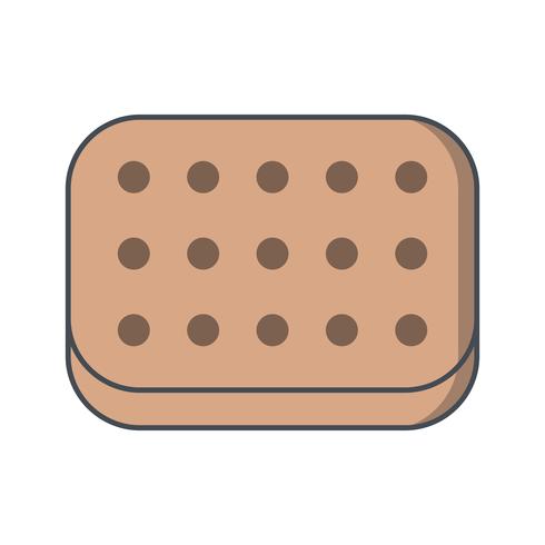 Icône de biscuit de vecteur