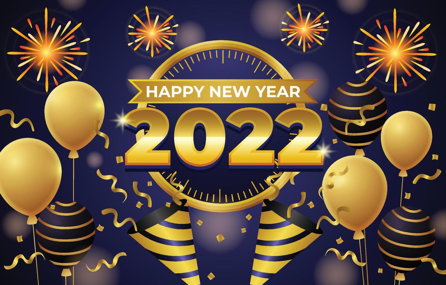 célébration du nouvel an 2022 vecteur