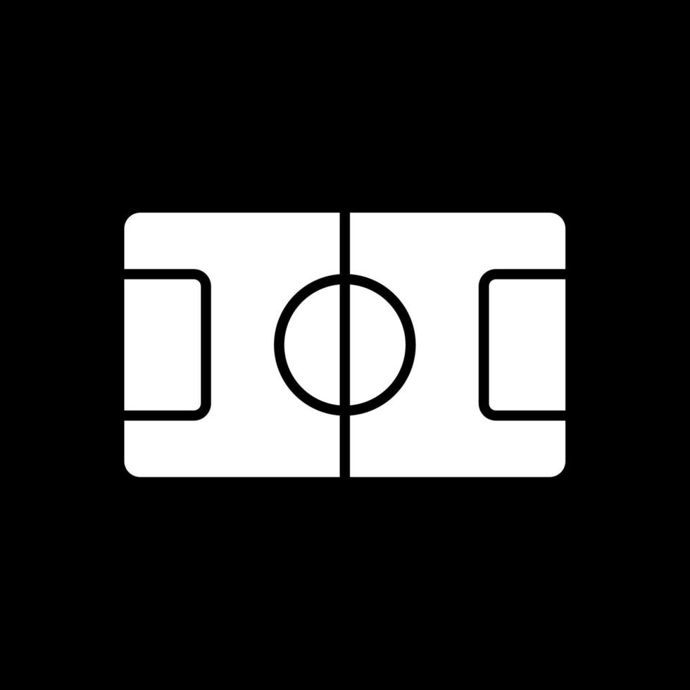 table Football glyphe inversé icône conception vecteur