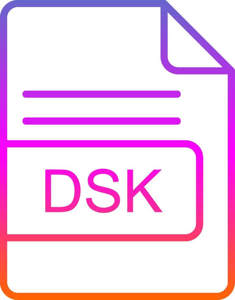 dsk fichier format ligne pente icône conception vecteur