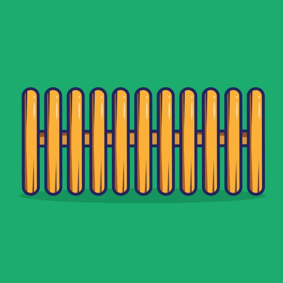 illustration vectorielle de clôture en bois icône vecteur