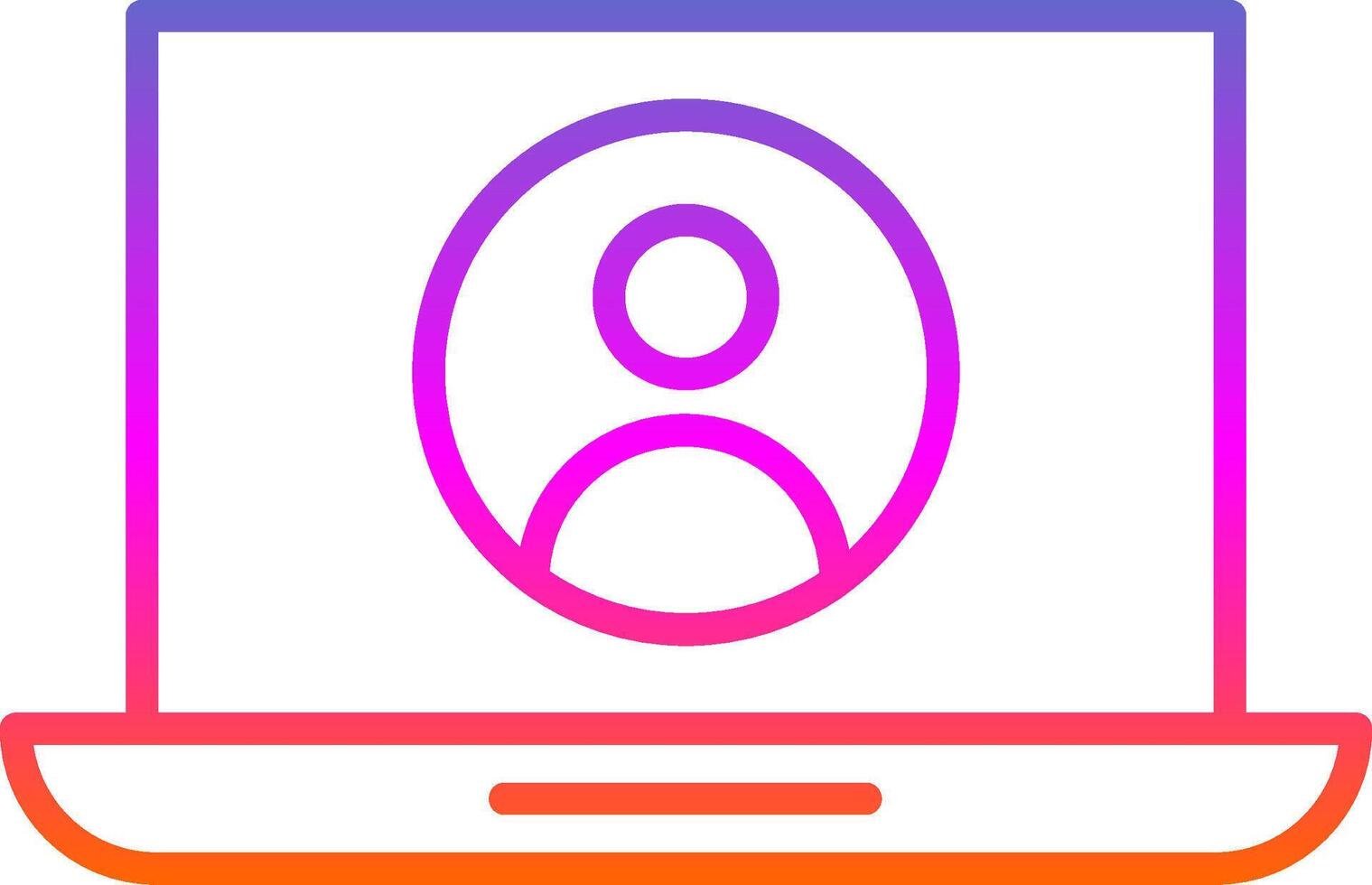 utilisateur profil ligne cercle autocollant icône vecteur
