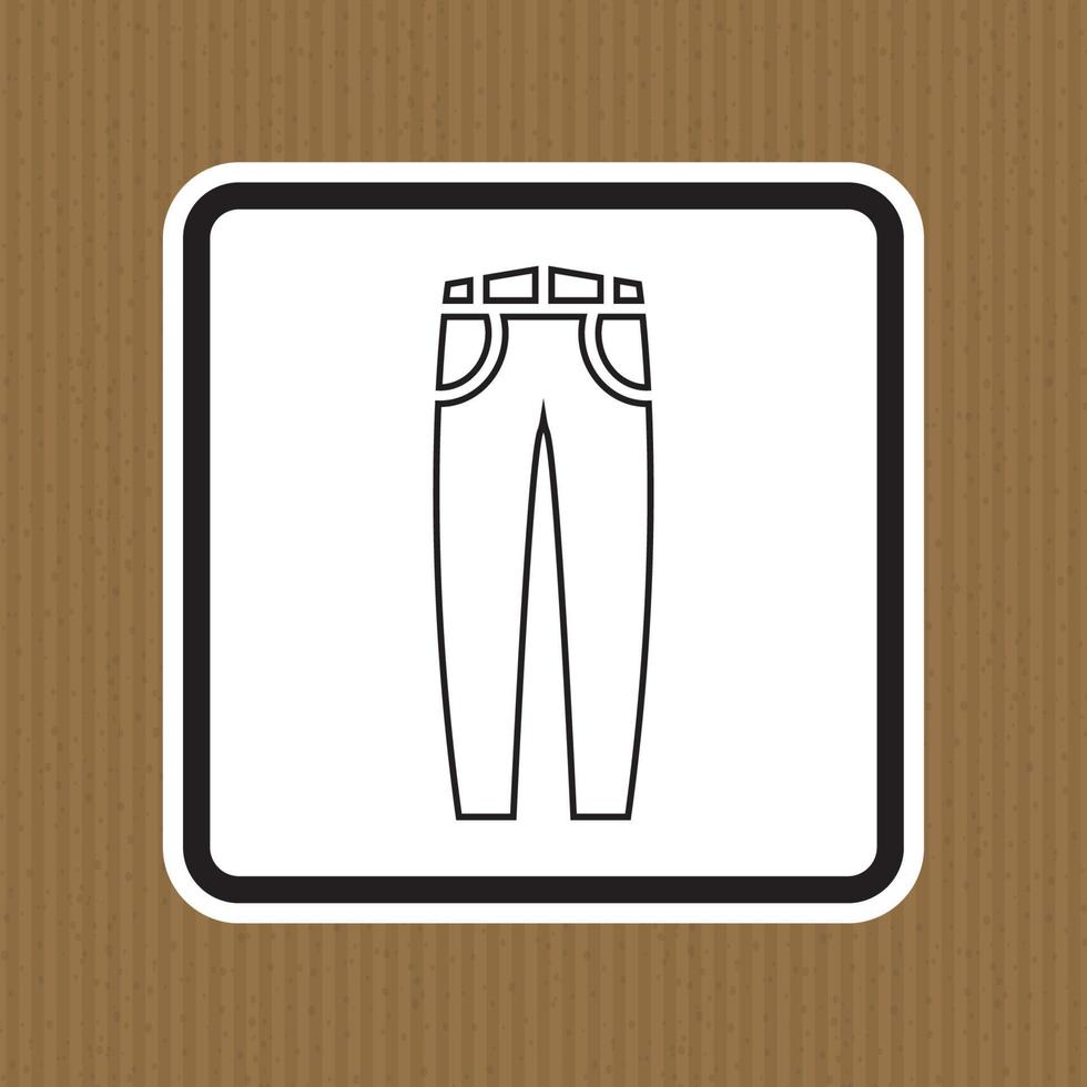 icône de vecteur de jeans isolé sur fond blanc