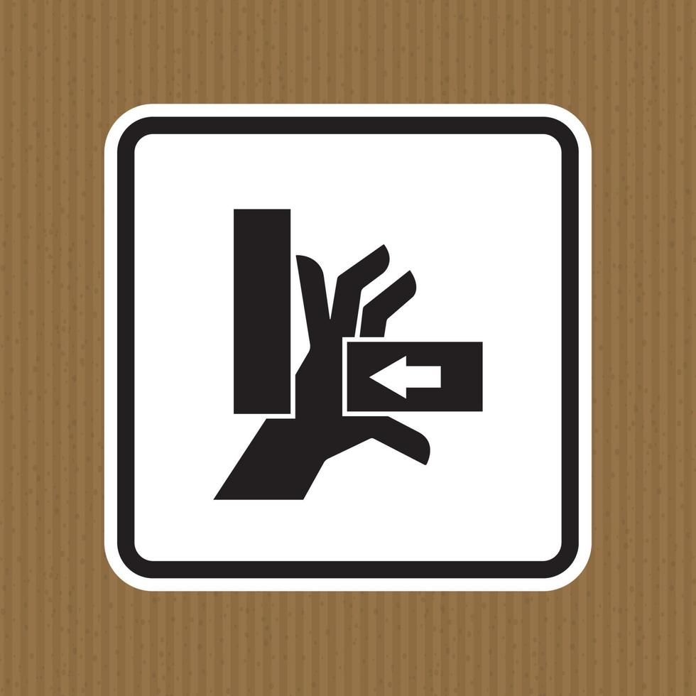 force d'écrasement de la main du signe de symbole droit isoler sur fond blanc, illustration vectorielle vecteur
