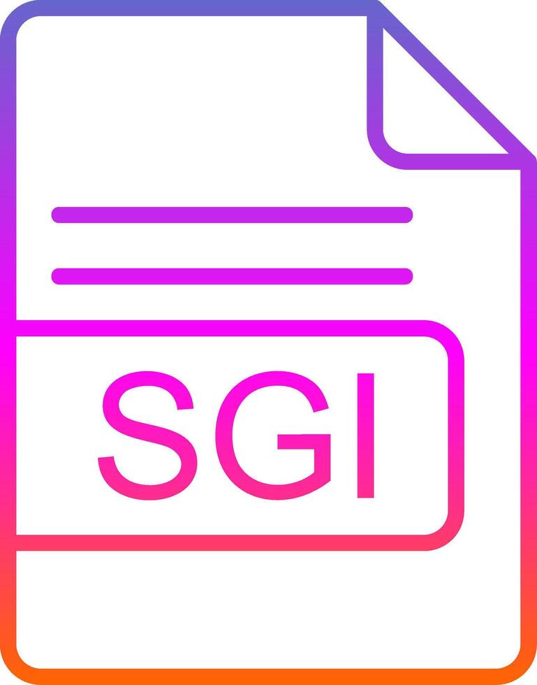 sgi fichier format ligne cercle autocollant icône vecteur