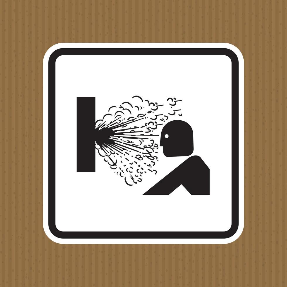 Libération d'explosion du signe symbole de pression isoler sur fond blanc, illustration vectorielle vecteur