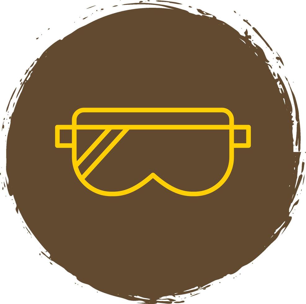 sécurité des lunettes ligne cercle autocollant icône vecteur