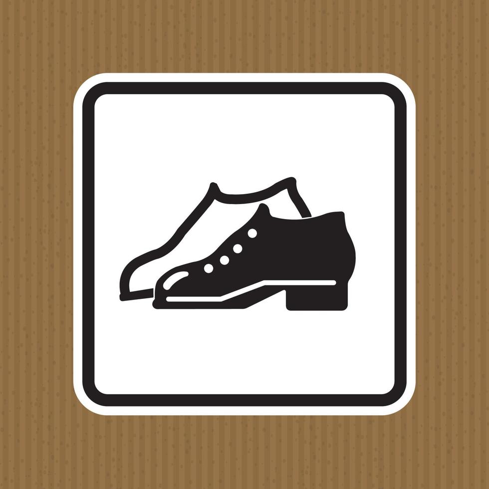 symbole chaussures jointes sont nécessaires dans le signe de la zone de fabrication isoler sur fond blanc, illustration vectorielle eps.10 vecteur