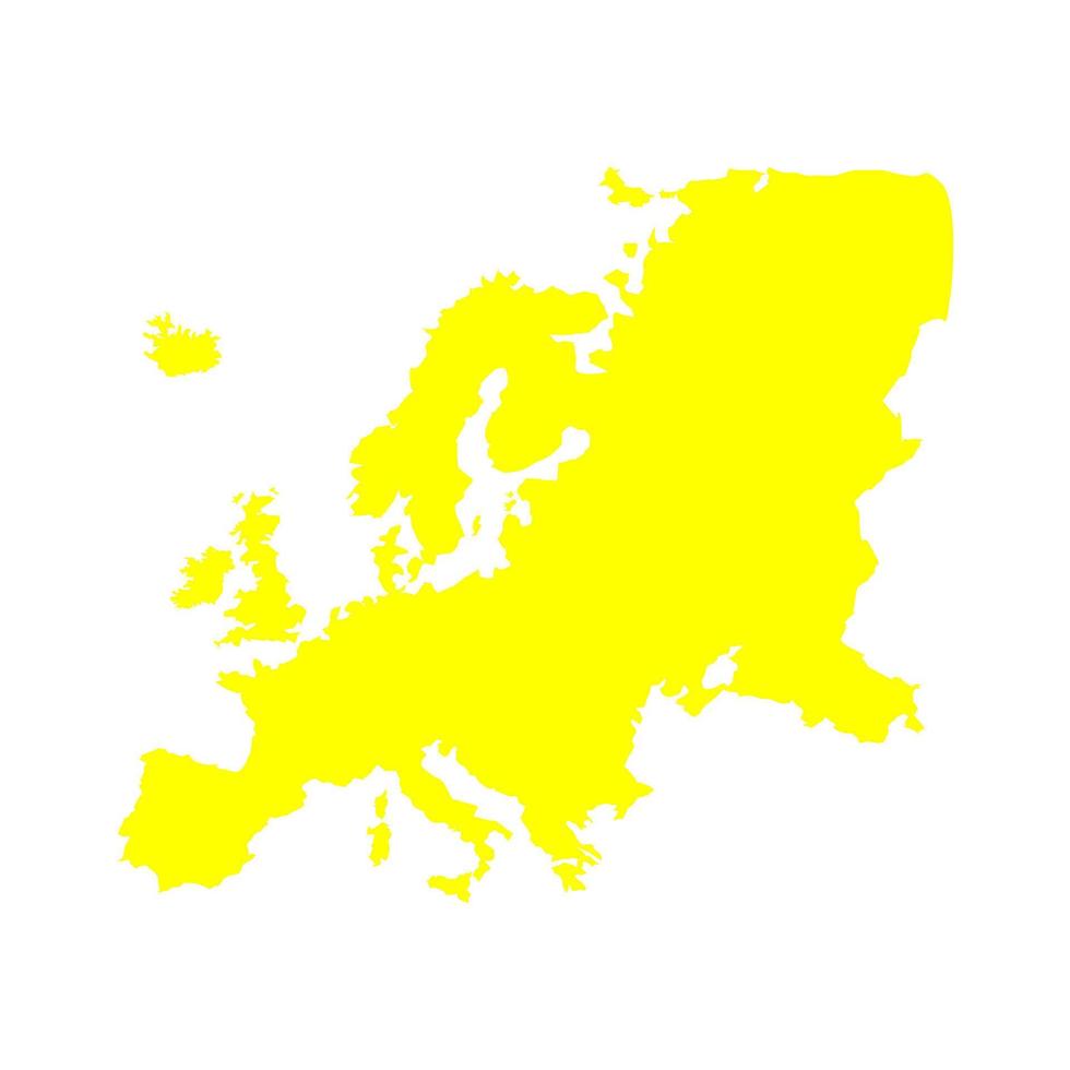 carte de l'europe sur fond blanc vecteur