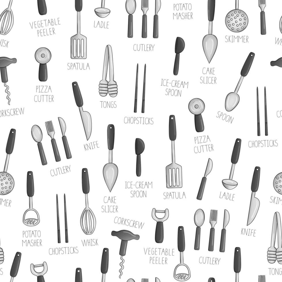 Ensemble D'outils De Cuisine De Vecteur. Appareils De Cuisine Vector  éléments Isolés. Ustensiles De Cuisine Et Couverts Clipart