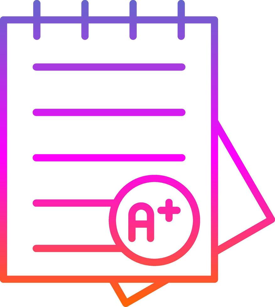 grades ligne cercle autocollant icône vecteur