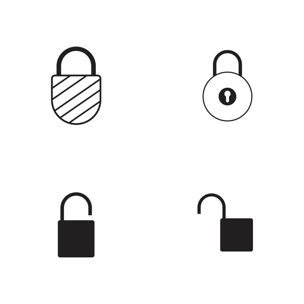 modèle de conception d'icône de verrouillage d'illustration vectorielle vecteur