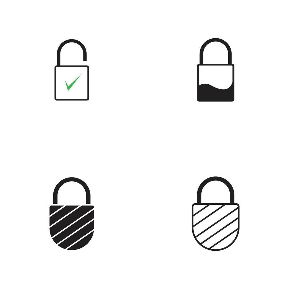 modèle de conception d'icône de verrouillage d'illustration vectorielle vecteur