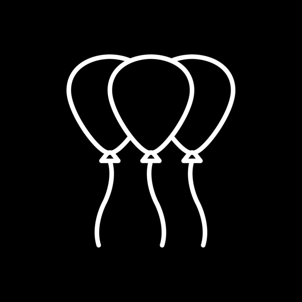 ballon ligne inversé icône conception vecteur