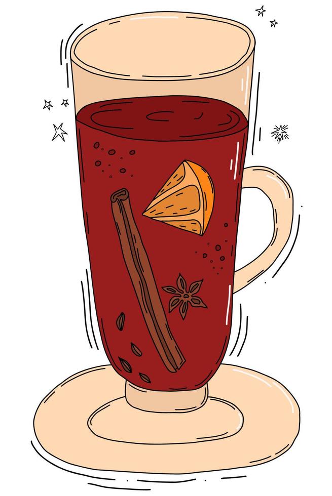 Vin chaud. illustration vectorielle vecteur