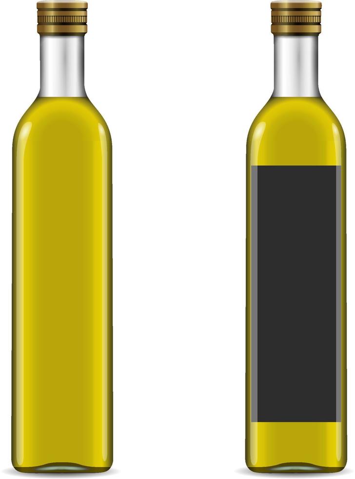 étiquette d'huile d'olive premium avec bouteille vecteur