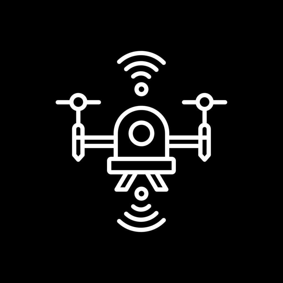 drone ligne inversé icône conception vecteur