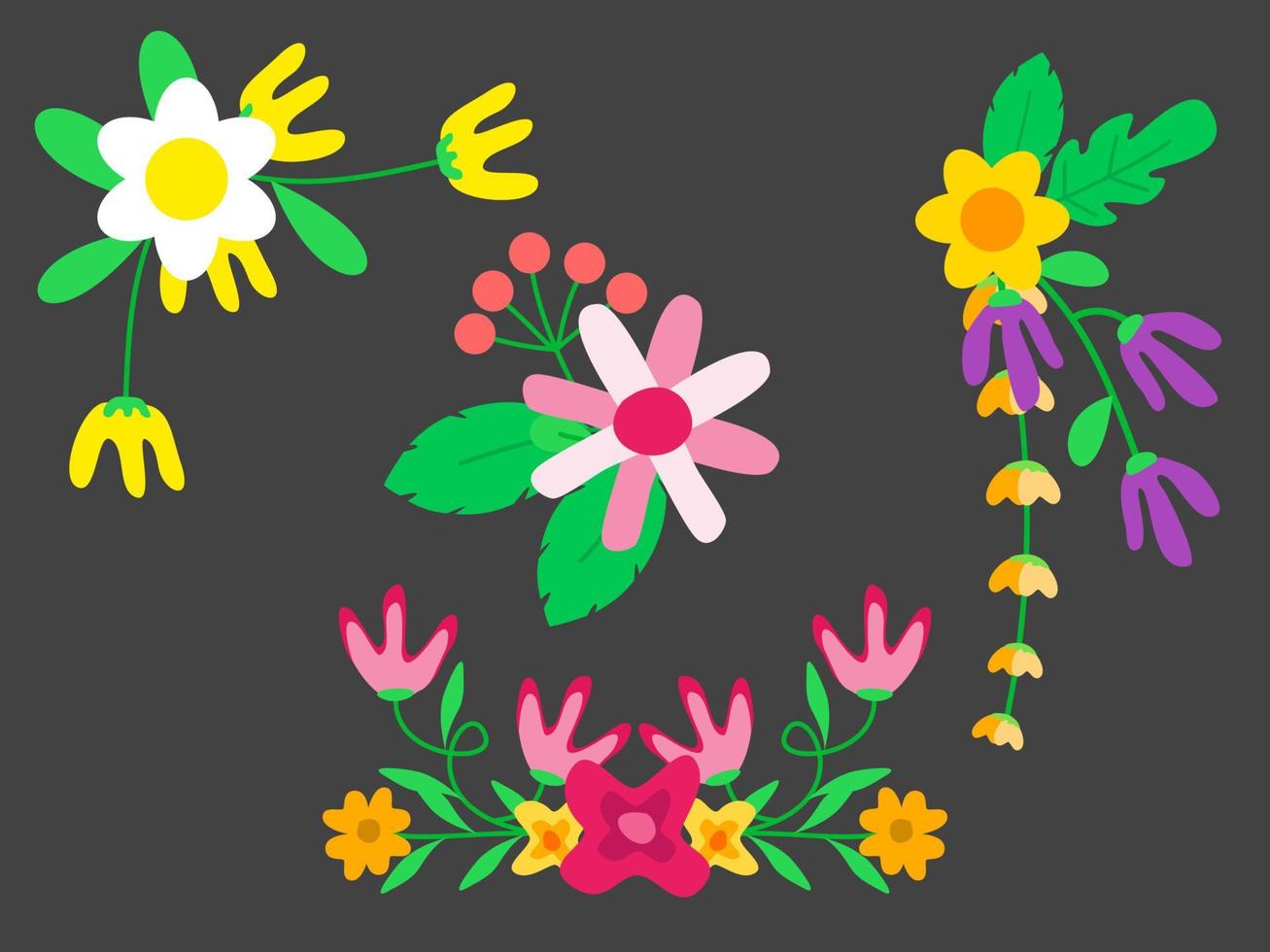 cadre de bordure de fleurs pour mariage ou voeux vecteur