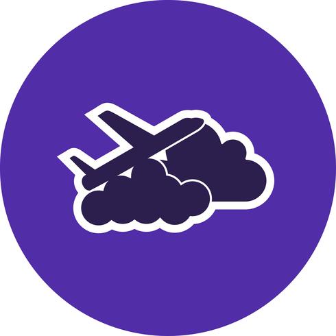 Nuage d&#39;avion Vector Icon