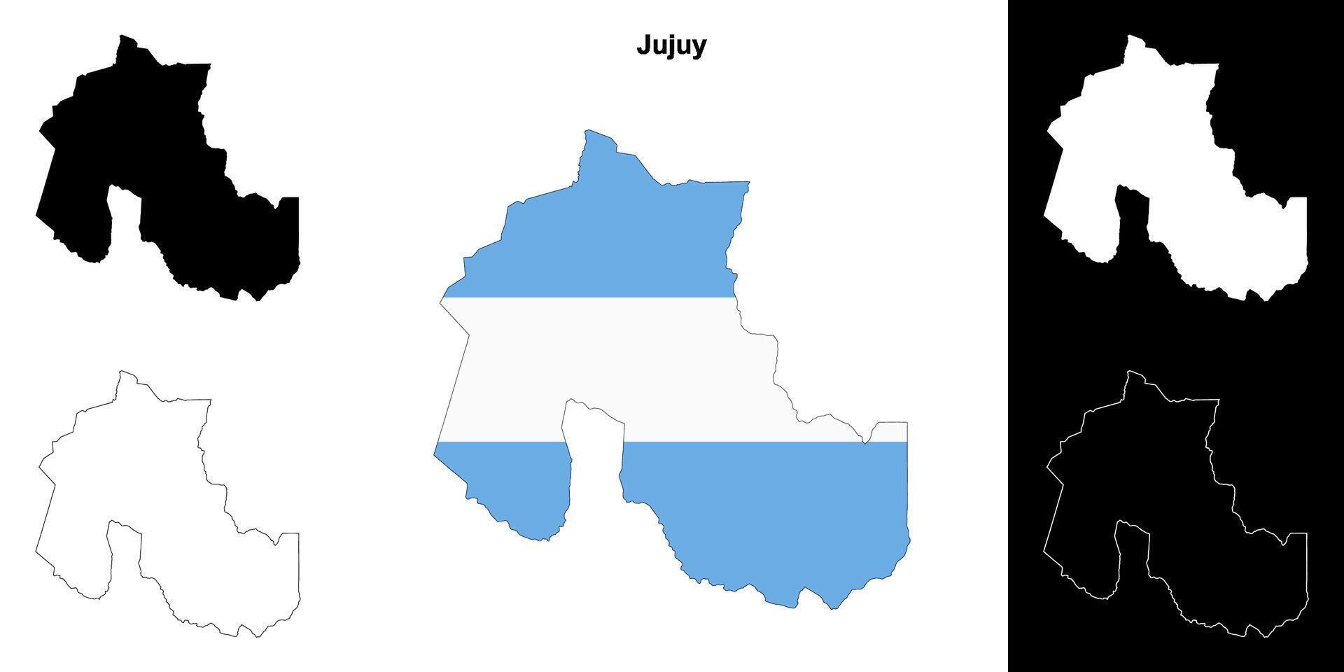 juju Province contour carte ensemble vecteur