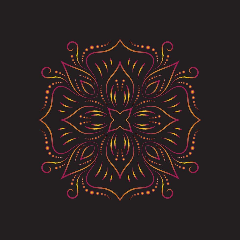 mandala art pour conception ancien décoration, livre couverture,motif,ethnique conception, logo, arrière-plan vecteur