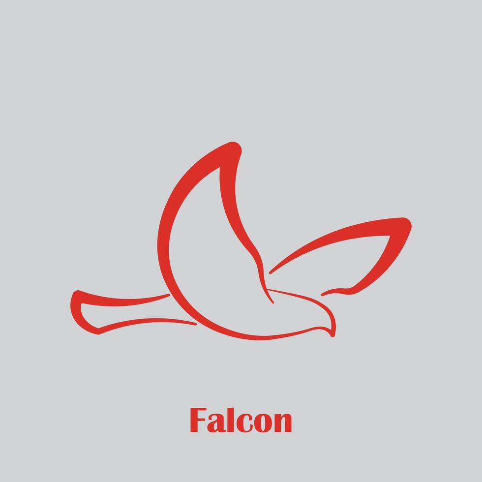 faucon logo avec pente Couleur vecteur