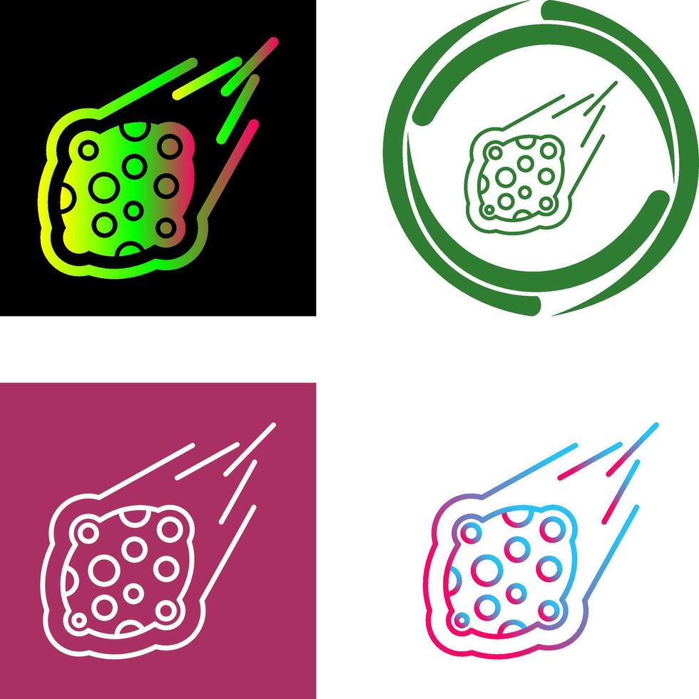 conception d'icône de météorite vecteur