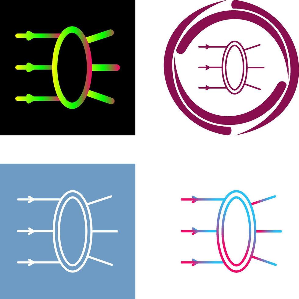 réfraction icône conception vecteur