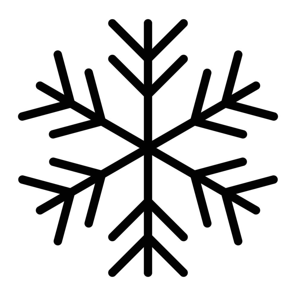 neige flocon ligne icône conception vecteur