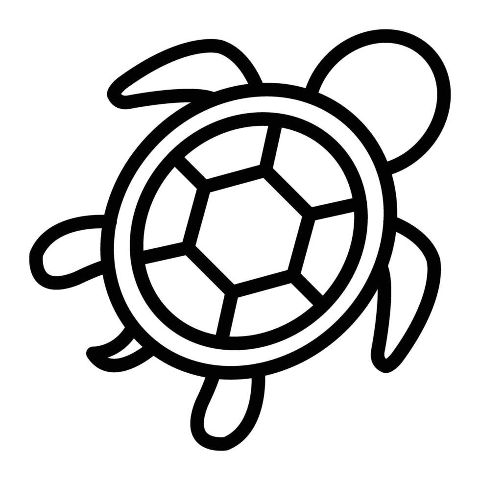 tortue ligne icône conception vecteur
