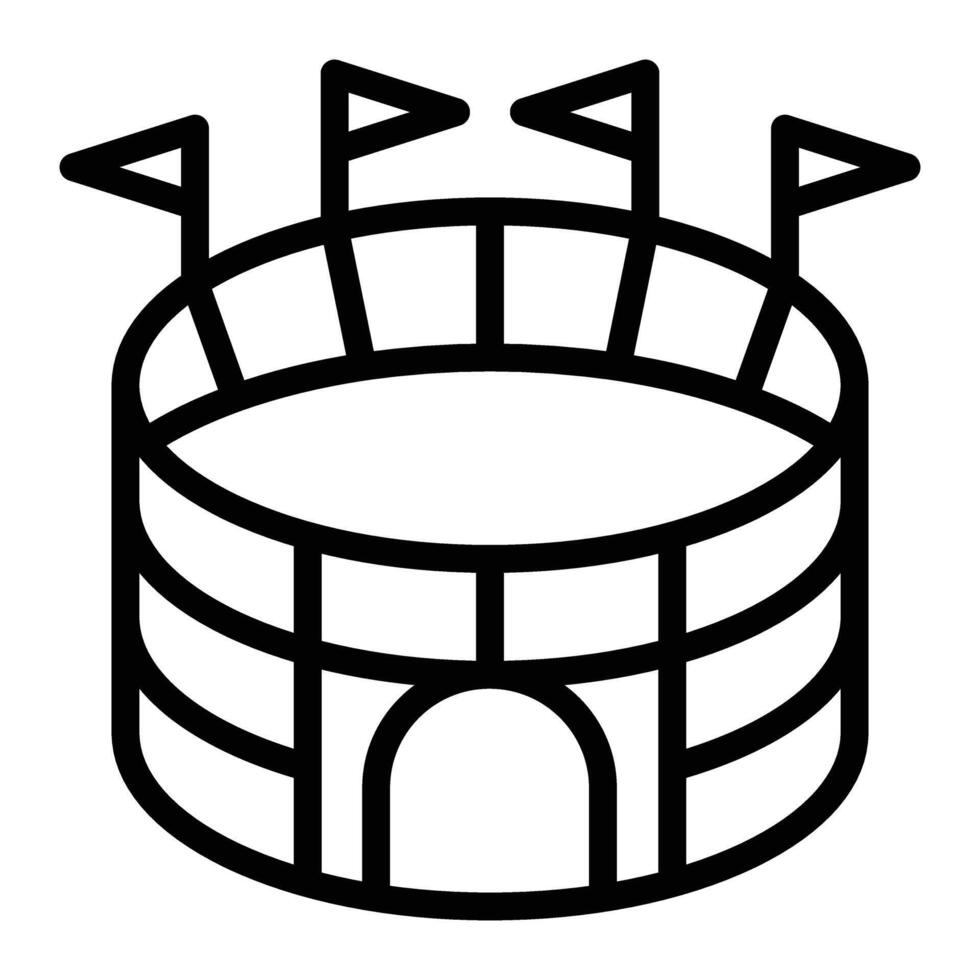 stade ligne icône conception pour personnel et commercial utilisation vecteur