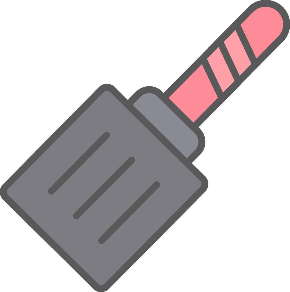 spatule ligne rempli lumière icône vecteur