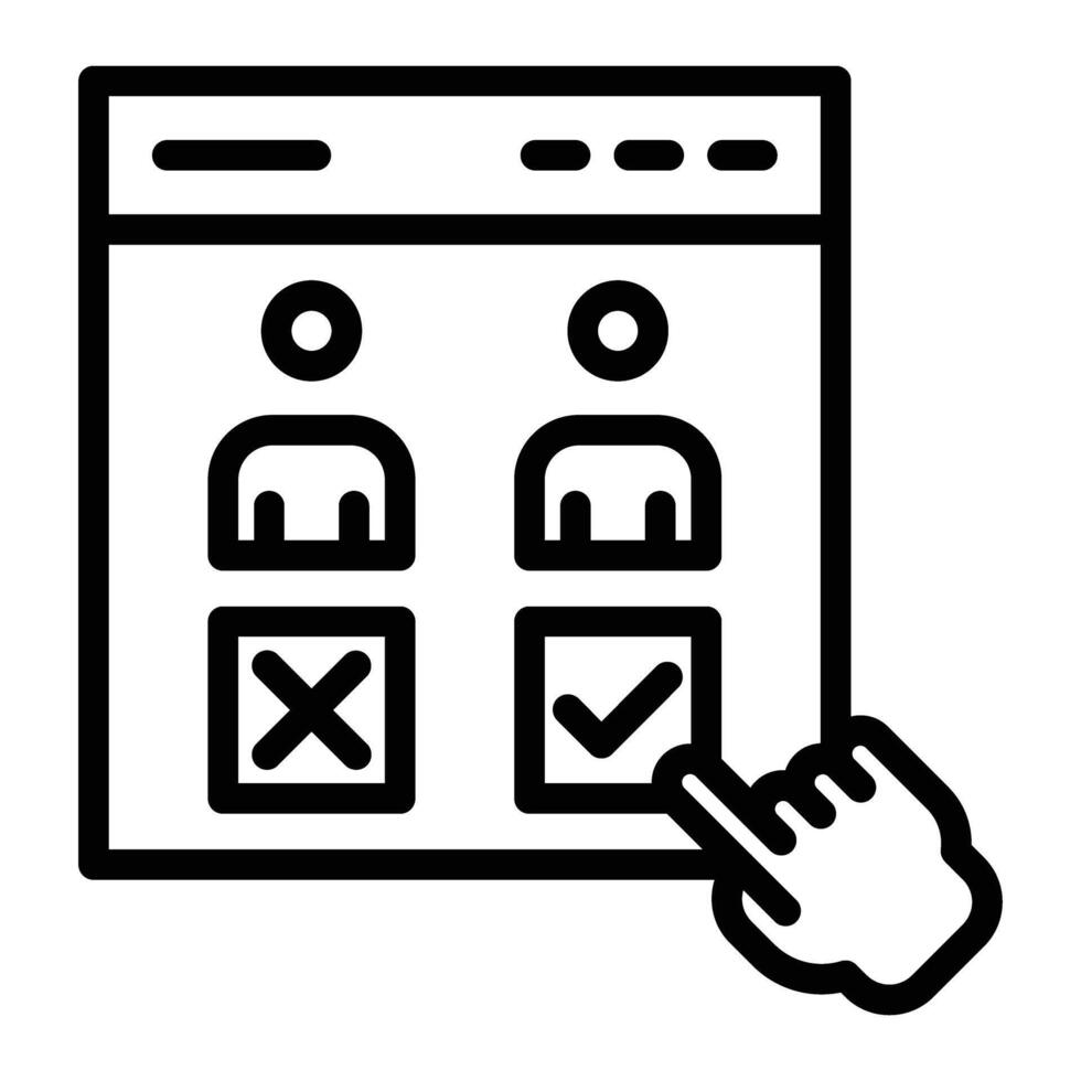 en ligne vote ligne icône conception vecteur