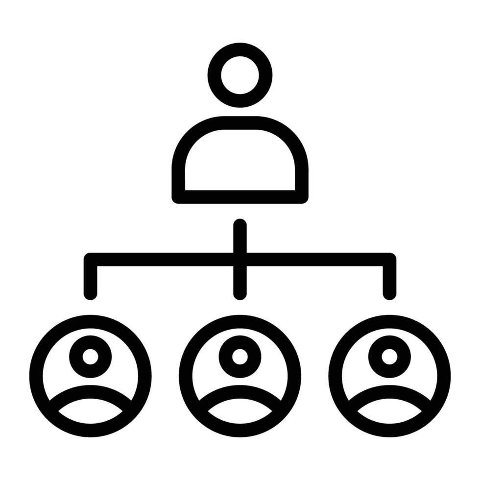 hiérarchie ligne icône conception vecteur