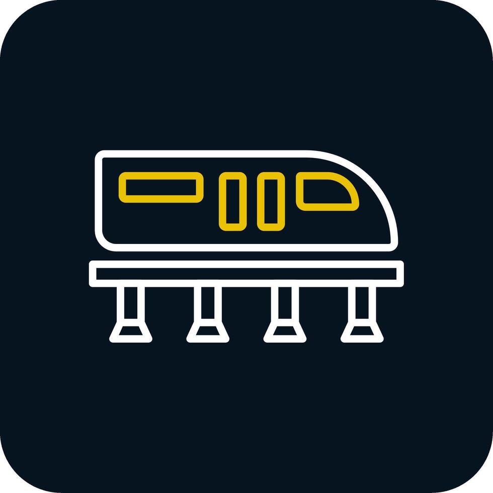 monorail ligne rouge cercle icône vecteur