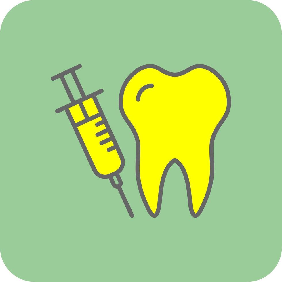 anesthésie rempli Jaune icône vecteur