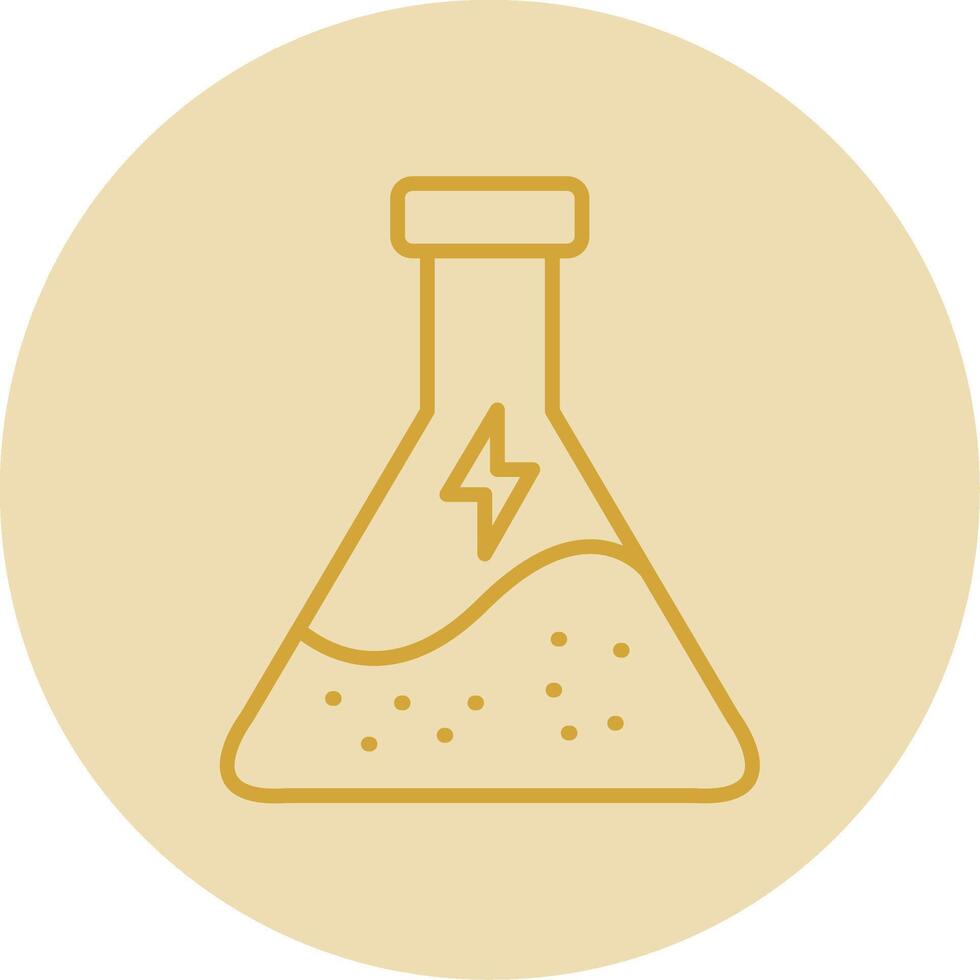 scientifique ligne Jaune cercle icône vecteur