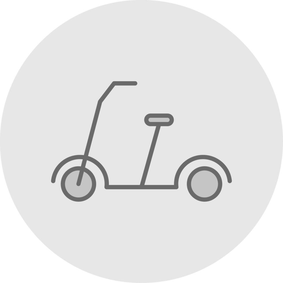 donner un coup scooter ligne rempli lumière icône vecteur