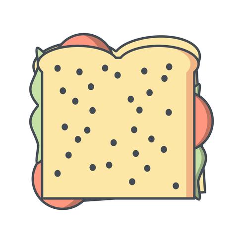 Icône de sandwich au vecteur