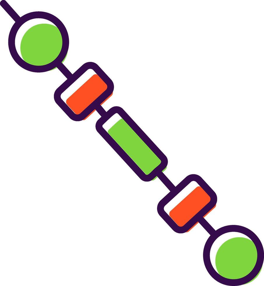 brochette rempli conception icône vecteur