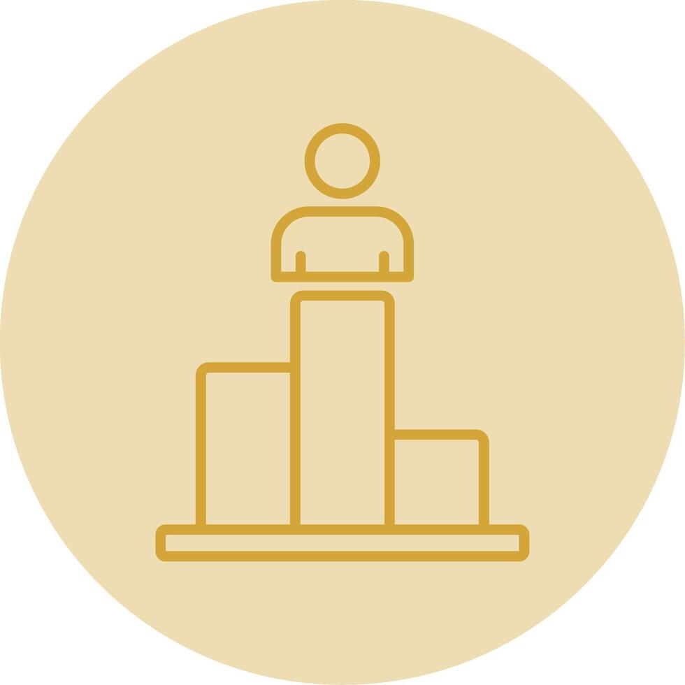 classement ligne Jaune cercle icône vecteur