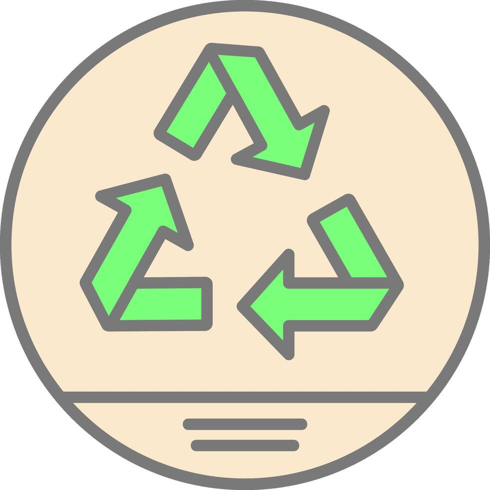 recycler ligne rempli lumière icône vecteur