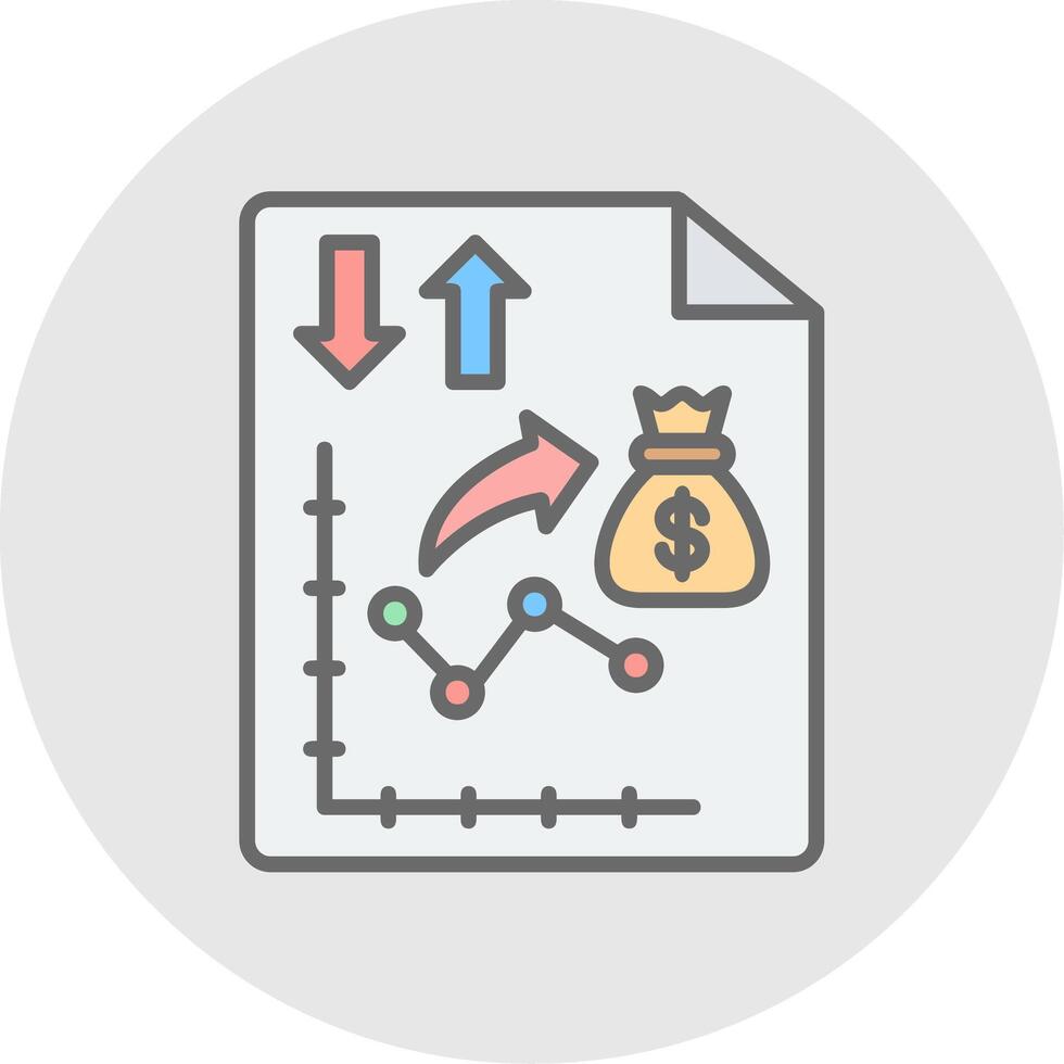 argent stratégie ligne rempli lumière icône vecteur