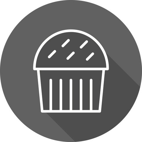 Icône de cupcake de vecteur