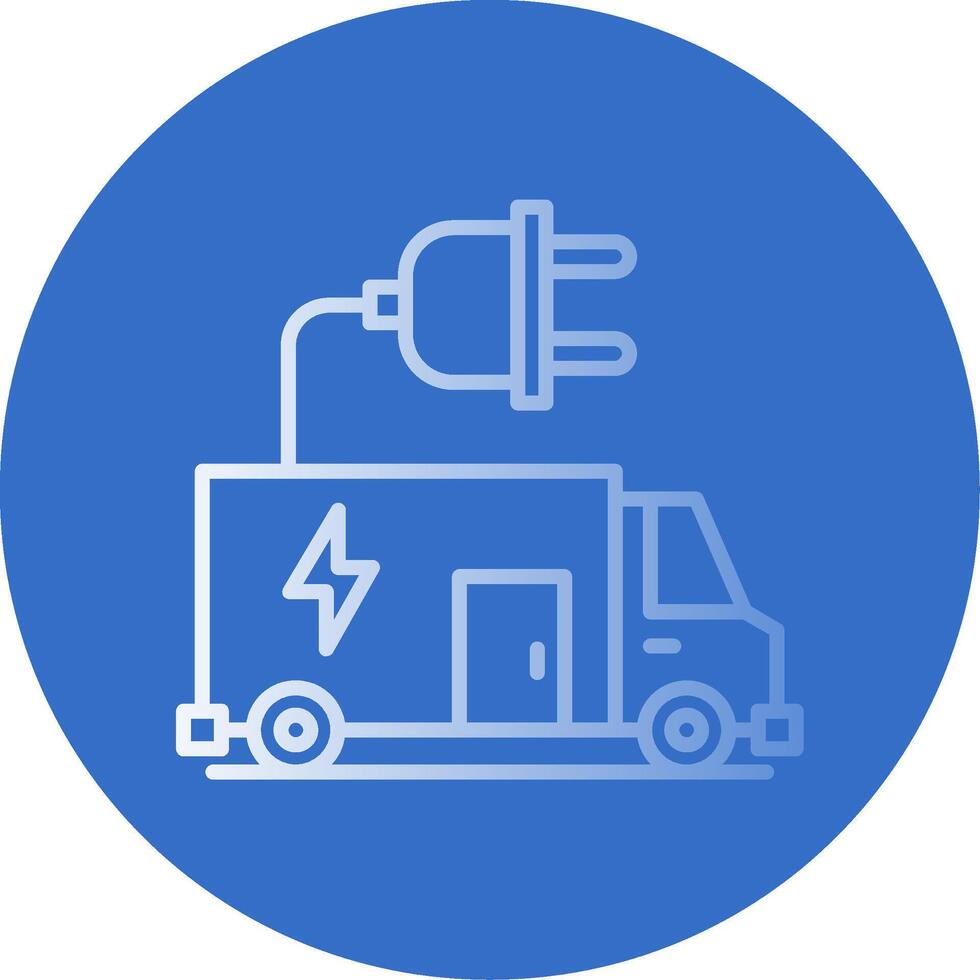 électrique véhicule pente ligne cercle icône vecteur