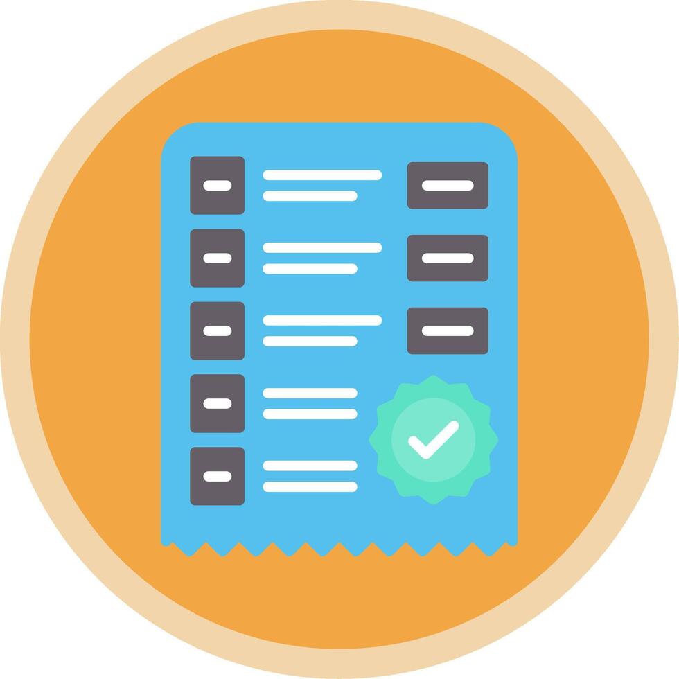 liste de contrôle plat multi cercle icône vecteur