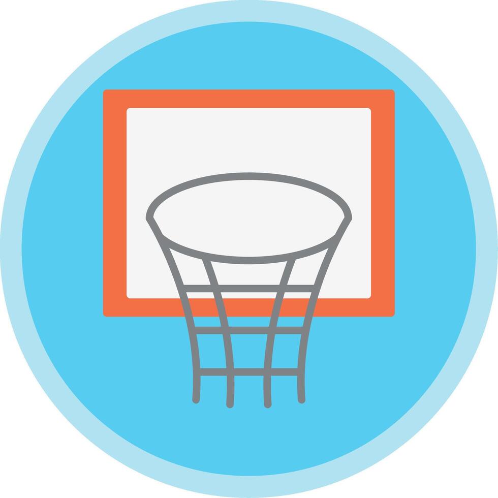 basketball cerceau plat multi cercle icône vecteur