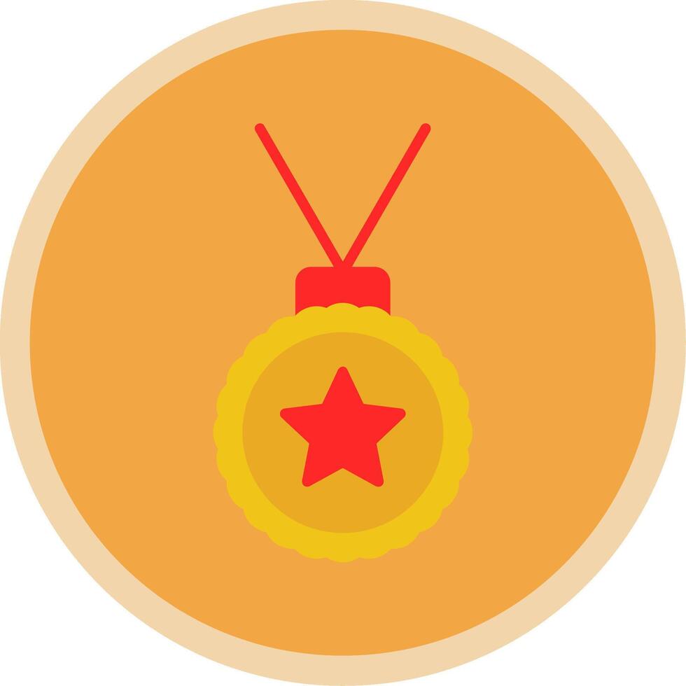 médaille plat multi cercle icône vecteur